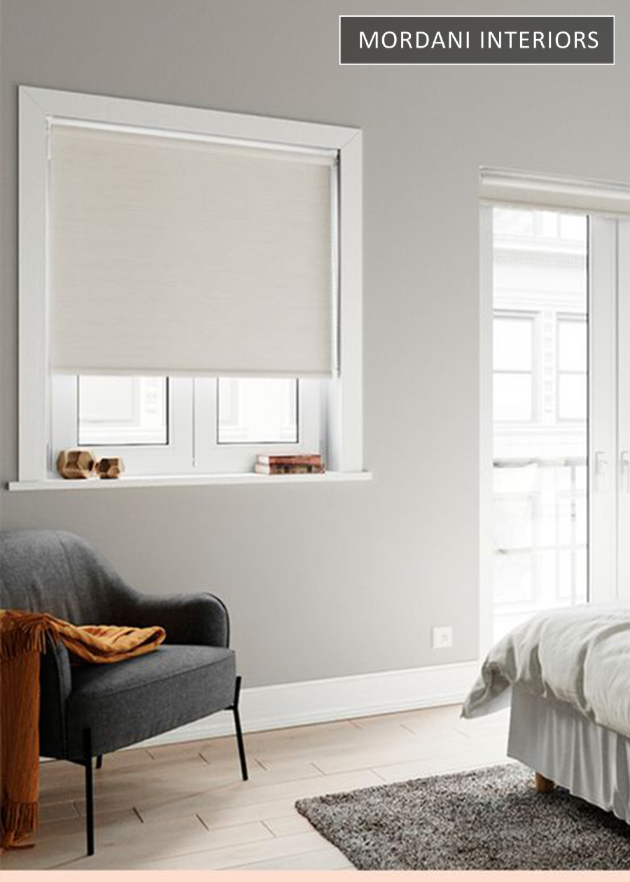 Techno Fab Faun R 22021 Off White Blackout Window Roller Blinds